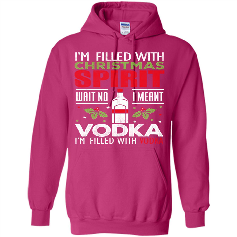 Christmas Gift Shirt Christmas Spirit Vodka Santa - Hoodie