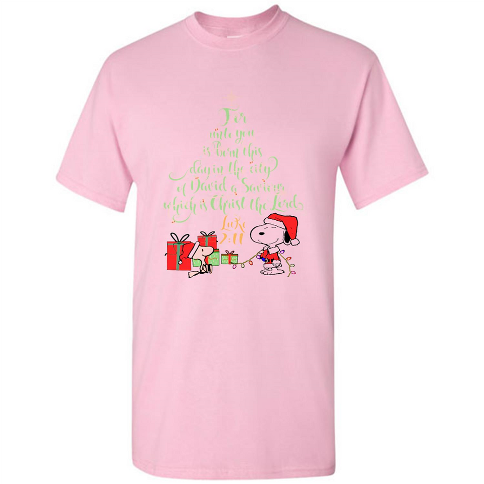 Snoopy Merry Christmas with Christmas tree T-Shirt - Shirt
