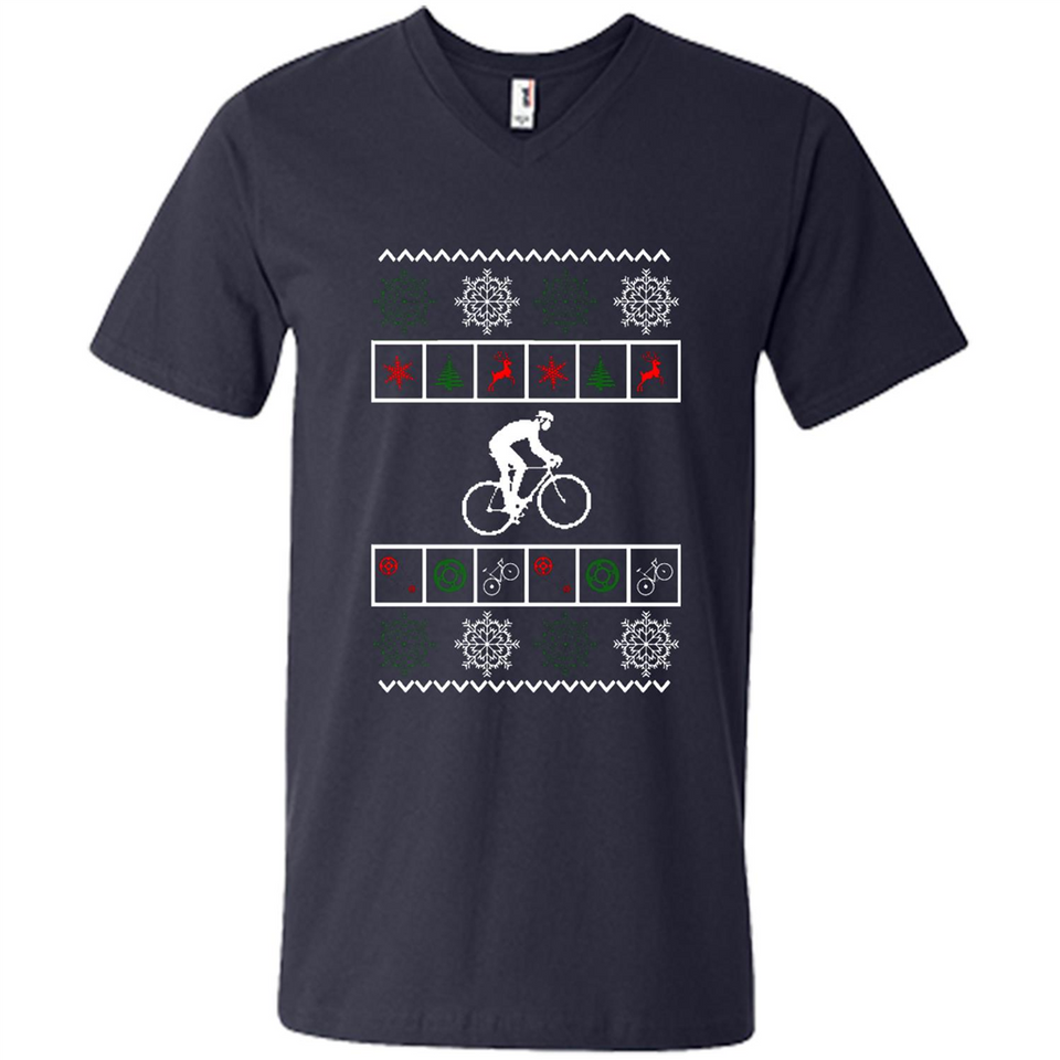 Christmas Ugly Sweater Best Cycling Ugly Christmas Sweater - Men's V-Neck