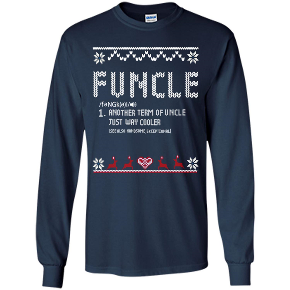 Mens Christmas Funcle Definition - Long Sleeve T-Shirt
