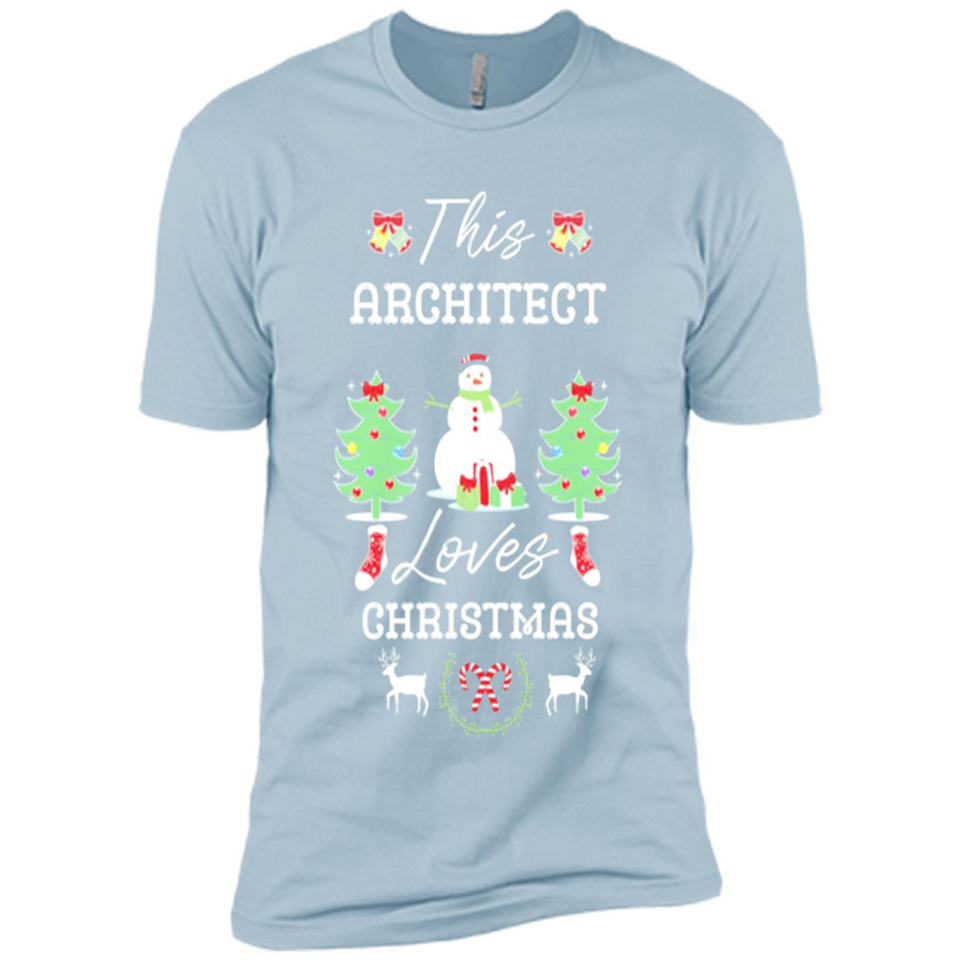 This Architect Loves Christmas Tree Shirt with Snowman