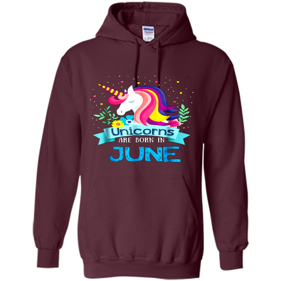 Unicorns are born in June Birthday Rainbow Gift Ladies Custom