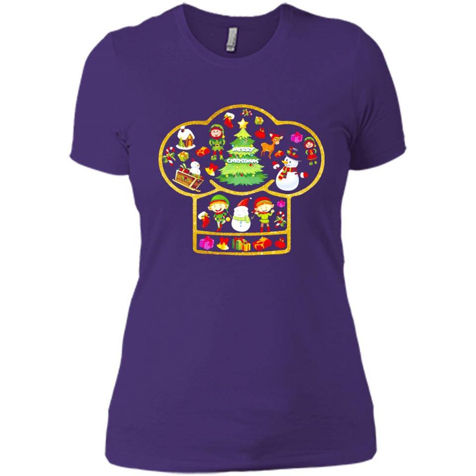 Chef Hat Christmas Ornament - Ladies' Boyfriend T-Shirt