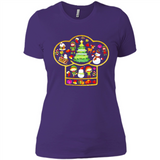Chef Hat Christmas Ornament - Ladies' Boyfriend T-Shirt
