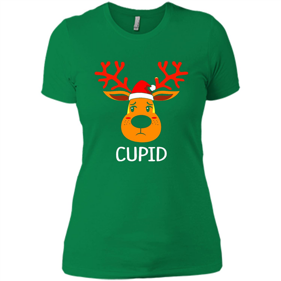 Cupid Santa Claus Funny Xmas Holiday T-Shirt - Ladies' Boyfriend T-Shirt