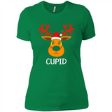 Cupid Santa Claus Funny Xmas Holiday T-Shirt - Ladies' Boyfriend T-Shirt