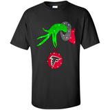 GRINCH HAND HOLDING ATLANTA FALCONS GLITTER CHRISTMAS PINGPONG