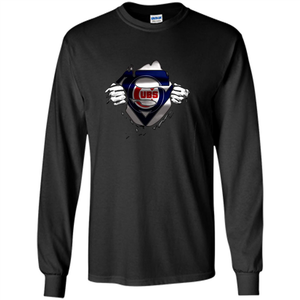 Chicago Cubs And Superman Fans - Long Sleeve T-Shirt