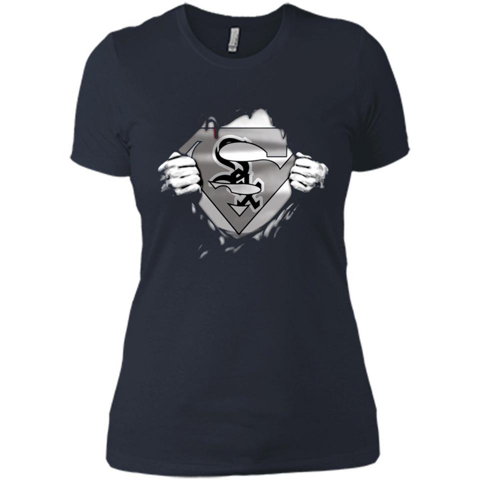 Chicago White Sox And Superman Fans - Ladies' Boyfriend T-Shirt