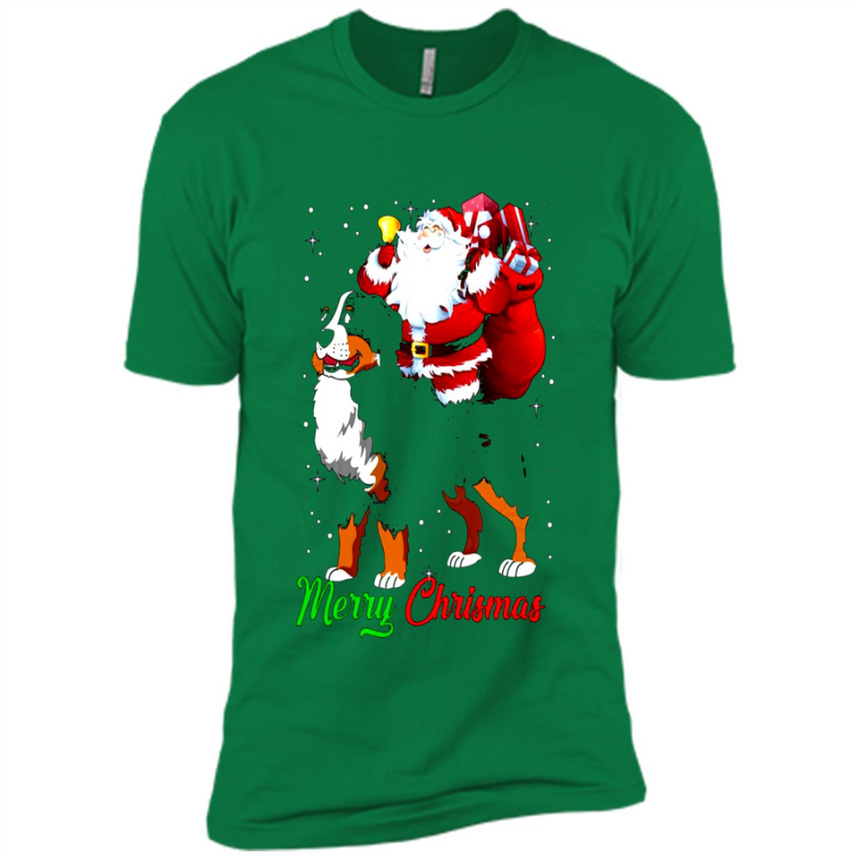 Merry Christmas Santa Claus With Big Dog sweater PINGPONG