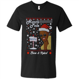 North Pole Born and Raised Shirt, Merry Xmas Ugly Christmas - Men's V-Neck