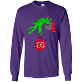 GRINCH HAND HOLDING CINCINNATI BENGALS GLITTER CHRISTMAS PINGPONG