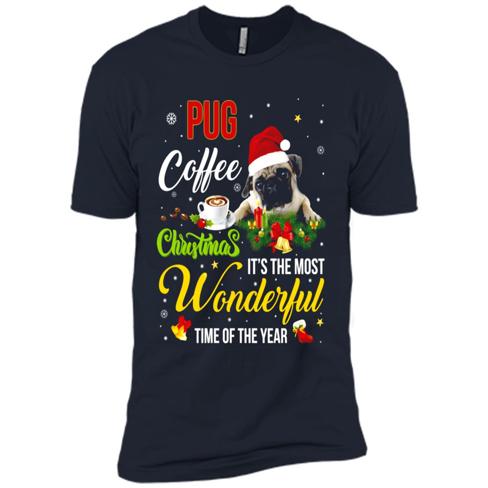 Pug Coffee Wonderful Christmas