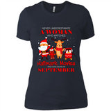 Never Underestimate A September Woman Watches Hallmark Movies Sweatshirt PINGPONG