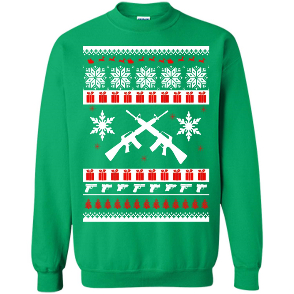 Rifle I Want Rifle Guns For Christmas ugly - Sweatshirt