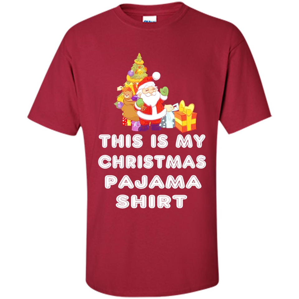 This is My Christmas Pajama Shirt - Santa Bear Tree Gift Tee