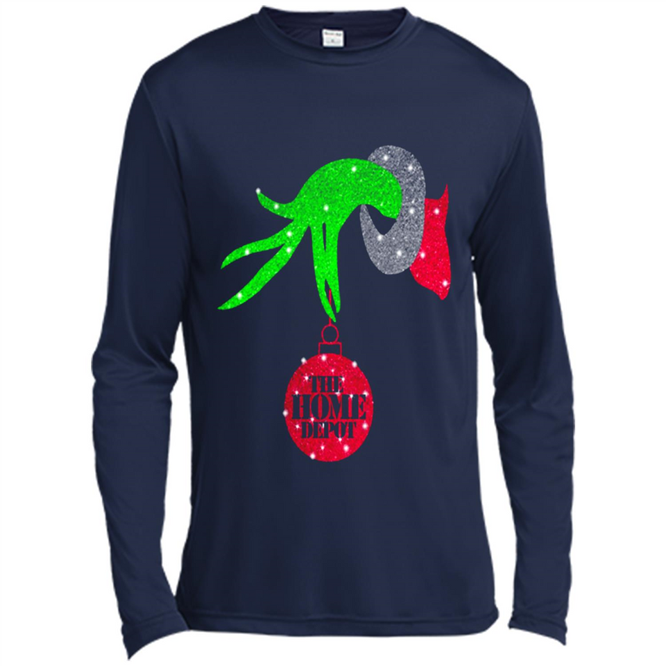 Grinch hand holding HomeDepot Glitter Christmas PING PONG