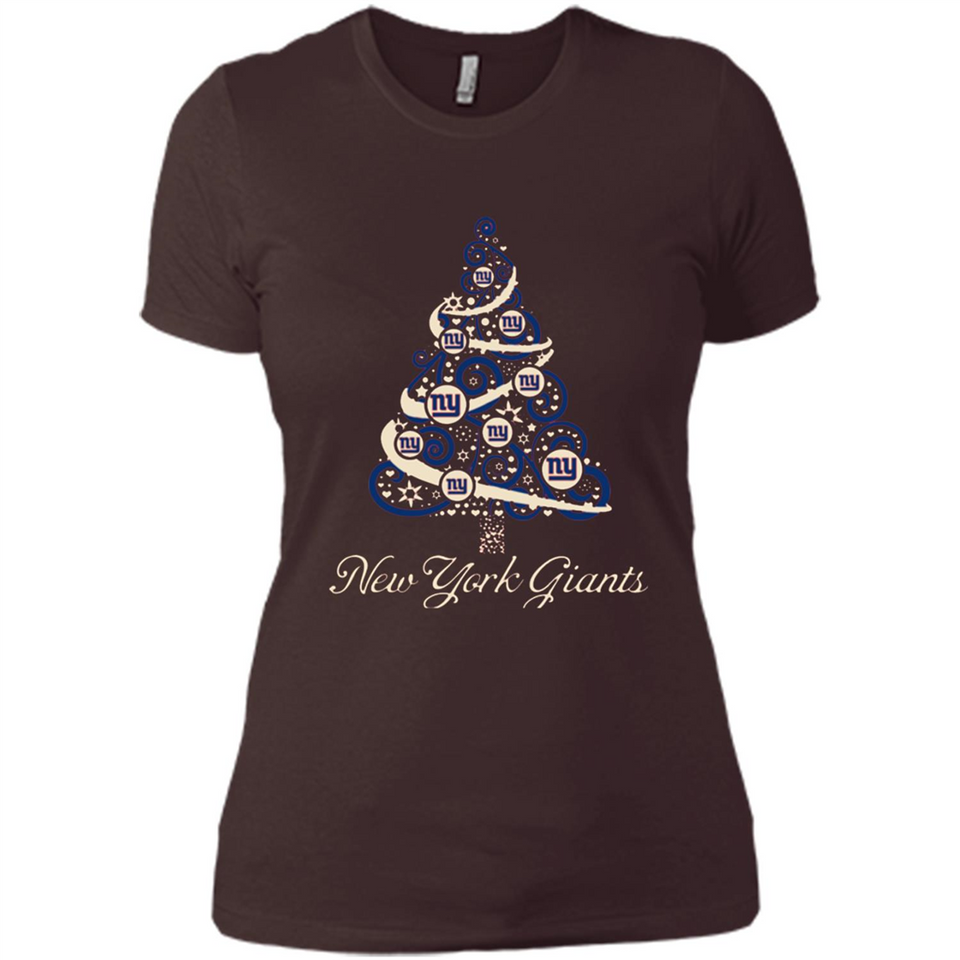 New York Giants NFL Football Team Logo Christmas Tree T-Shirt - Ladies' Boyfriend T-Shirt