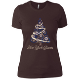 New York Giants NFL Football Team Logo Christmas Tree T-Shirt - Ladies' Boyfriend T-Shirt