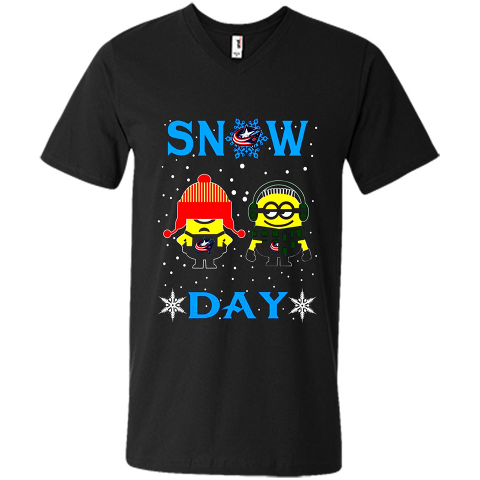 Snow Day Shirt For Columbus Blue Jackets Vs Minion Fans pingpong