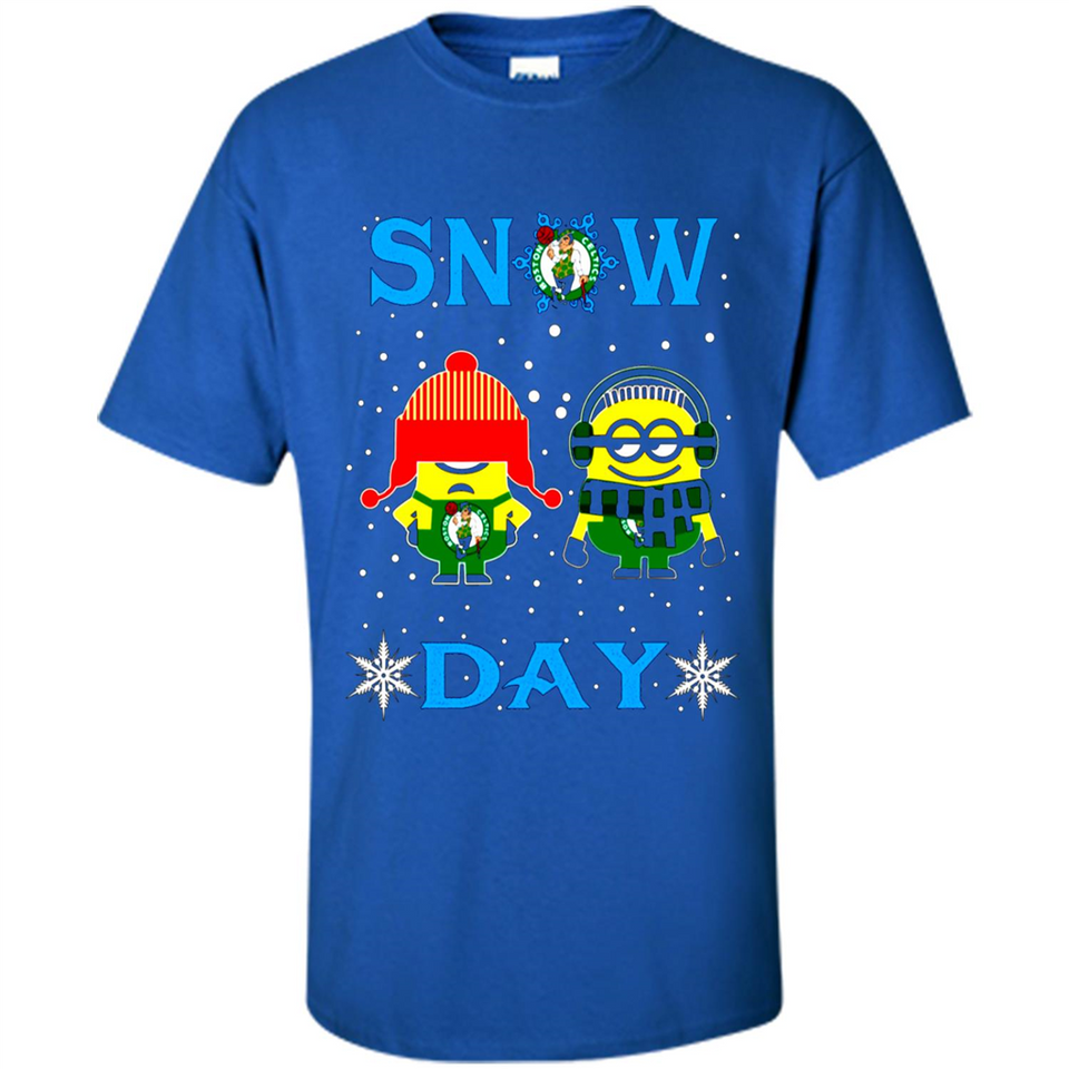 Snow Day Shirt For Boston Celtics Vs Minion Fans pingpong
