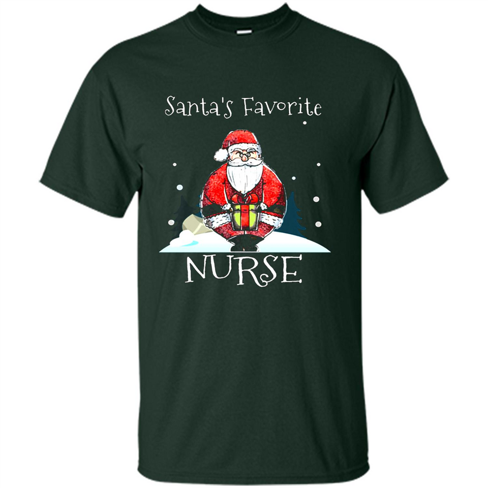 Funny Christmas Nurse Shirt, Santa_s Favorite Nurse - Shirt