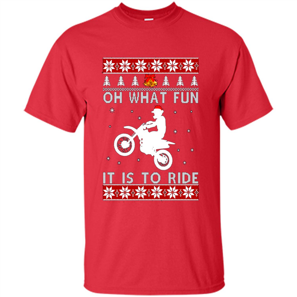 Motocross oh what fun it is to ride Christmas sweater PINGPONG