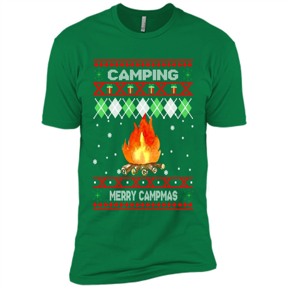 Merry Campmas Ugly Christmas - Premium Short Sleeve T-Shirt