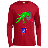 GRINCH HAND HOLDING DUKE BLUE DEVILS GLITTER CHRISTMAS PINGPONG