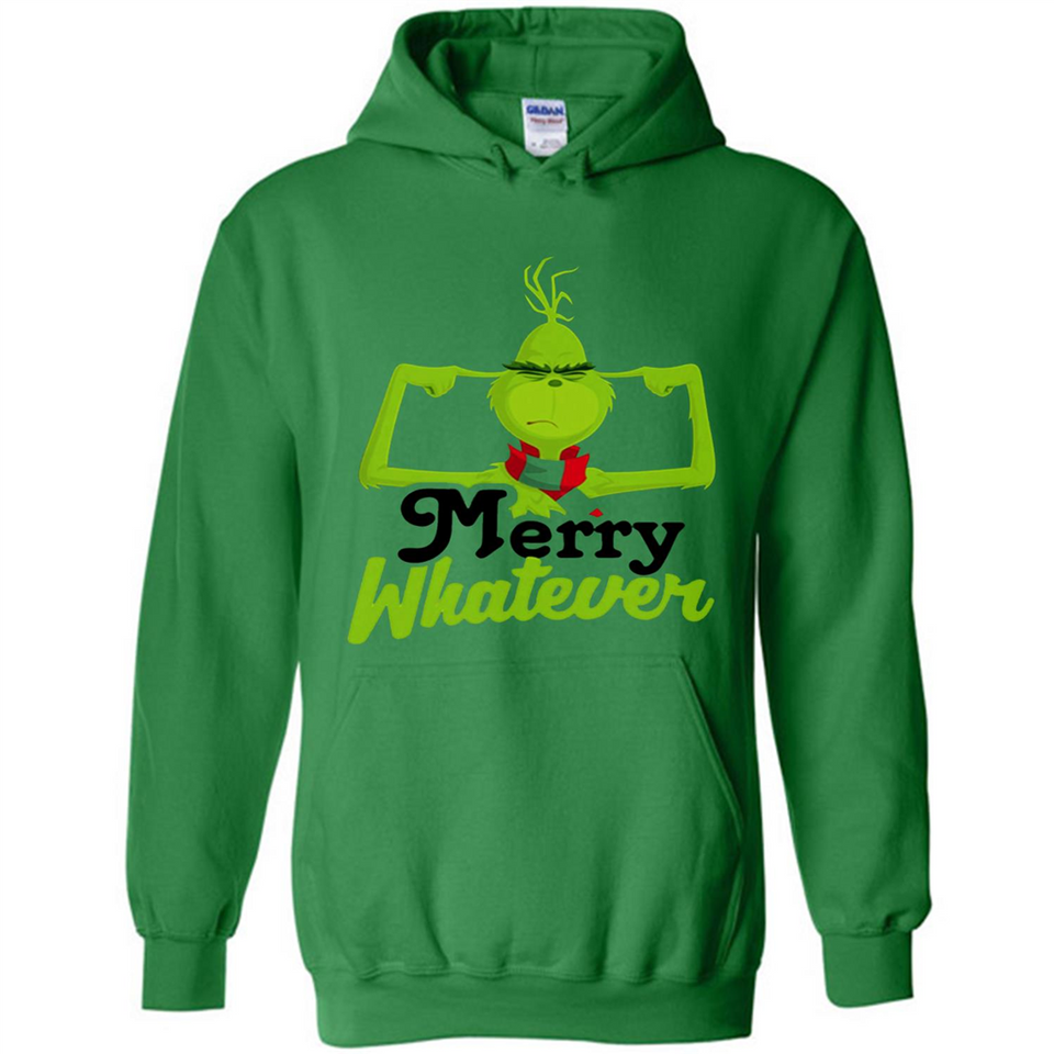 Grinch Merry Whatever Funny Christmas Sporty - Hoodie