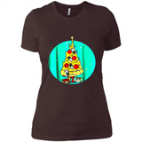 Funny Pizza Ugly Christmas Sweater Xmas Pizza Tree - Ladies' Boyfriend T-Shirt