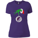 Amazing shirt Portland Trail Blazers Glitter Grinch Monogram Ornament Christmas - Ladies' Boyfriend T-Shirt