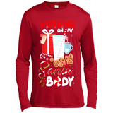 Working On My Santa Body Funny Christmas Gift Sleeve Xmas - Canvas Long Sleeve T-Shirt