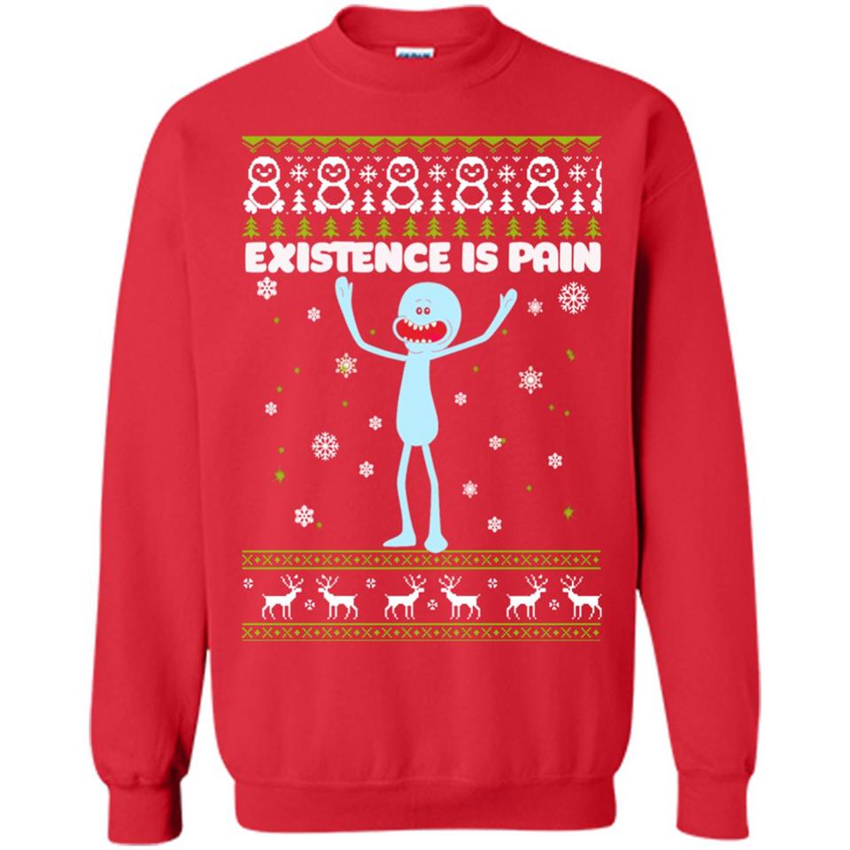 Mr Meeseeks Xistence Is Pain Ugly Christmas - Sweatshirt