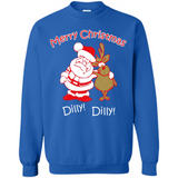 Christmas T-Shirt Santa And Reindeer Dilly Dilly - Sweatshirt