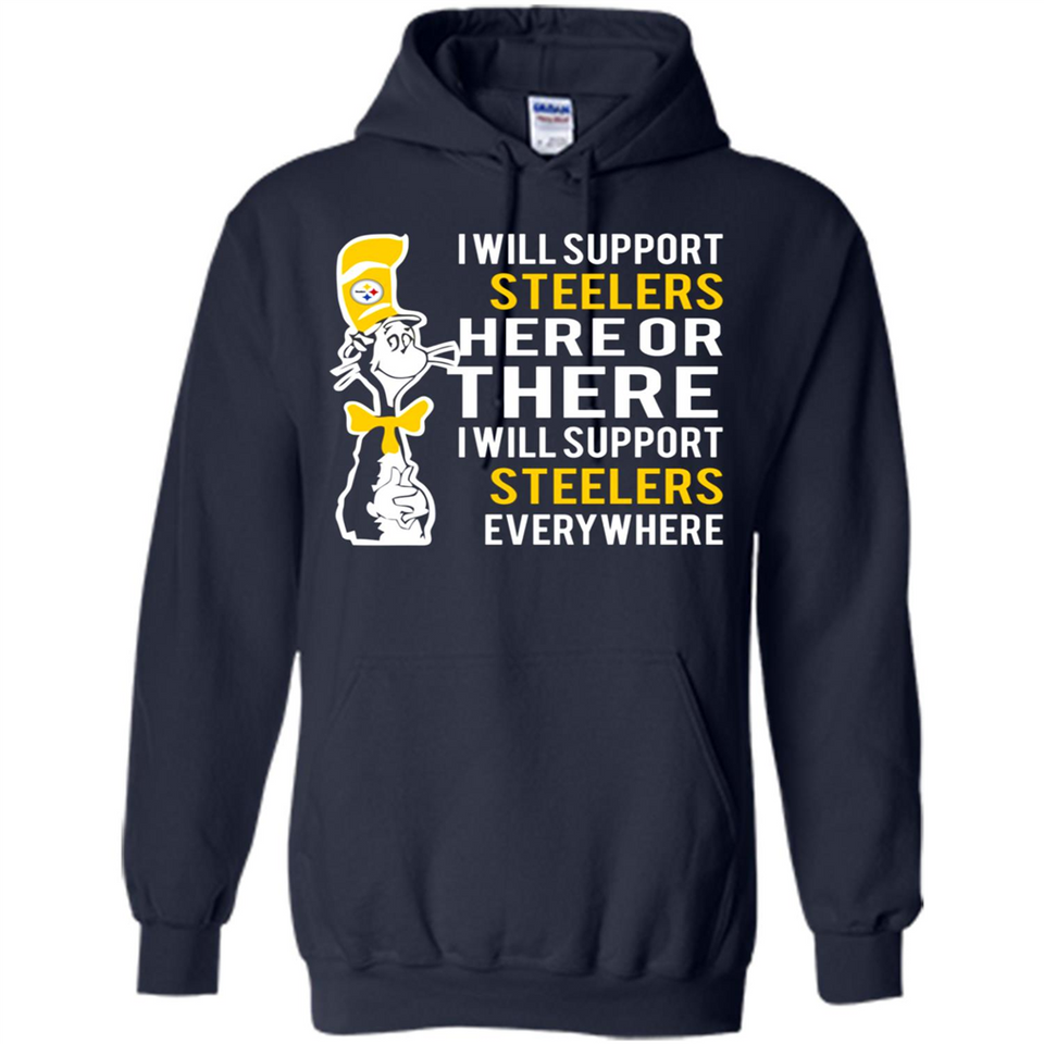 Shirt For Dr Seuss Cat And Pittsburgh Steelers Fans - Hoodie