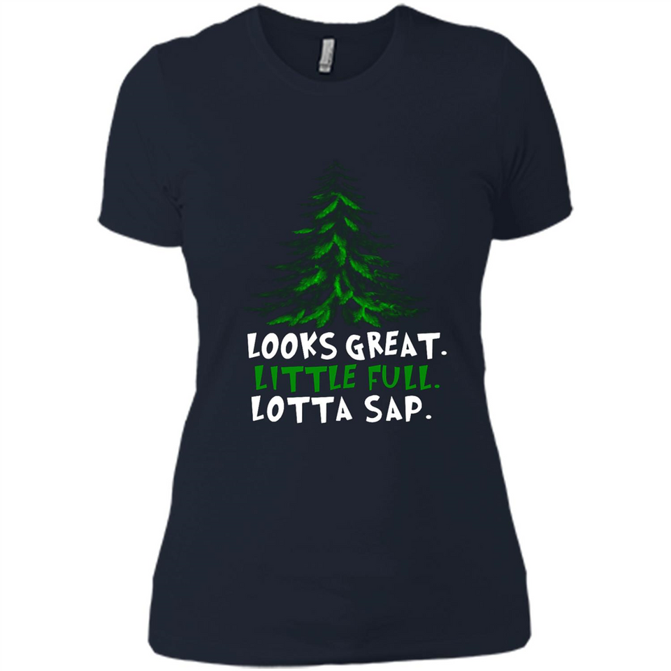Looks Great Little Full Lotta Sap Funny Christmas Mug PINGPONG - Ladies' Boyfriend T-Shirt