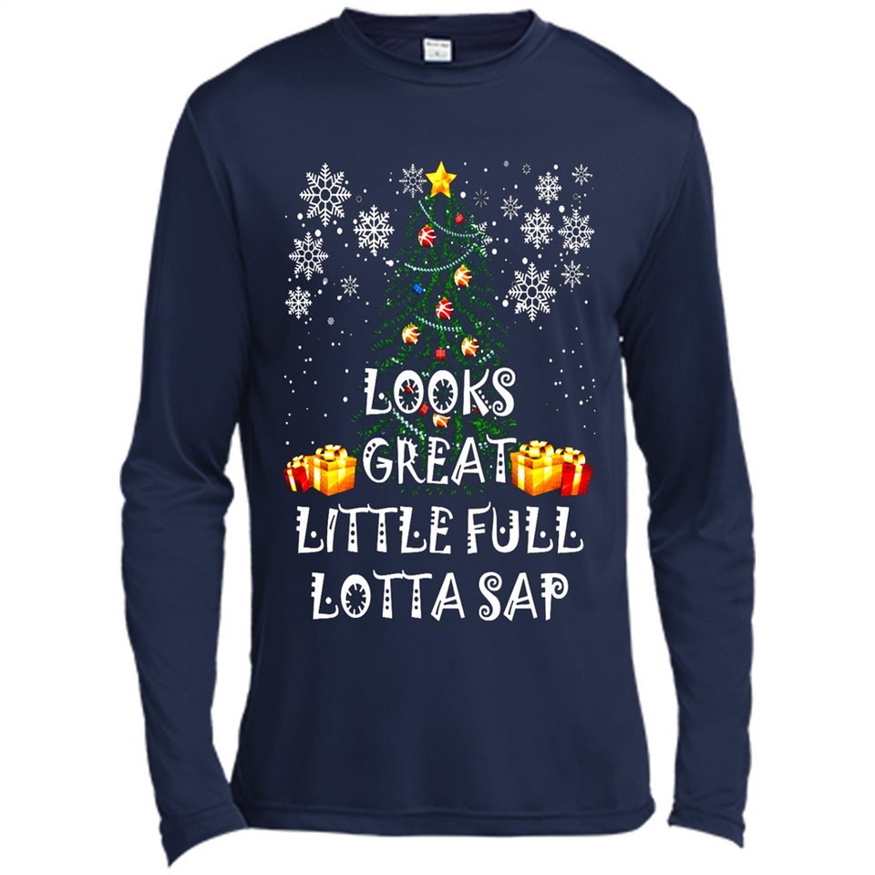 Looks Great Little Full Lotta Sap Funny Christmas Tree Mug PINGPONG - Canvas Long Sleeve T-Shirt