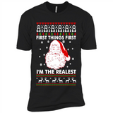Santa First things first i’m the realest Christmas - Premium Short Sleeve T-Shirt