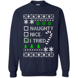 Naughty Nice I Tried Christmas sweatshirt PINGPONG