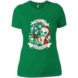 Christmas Shirt, Santa Nice Or Naughty Xmas - Ladies' Boyfriend T-Shirt