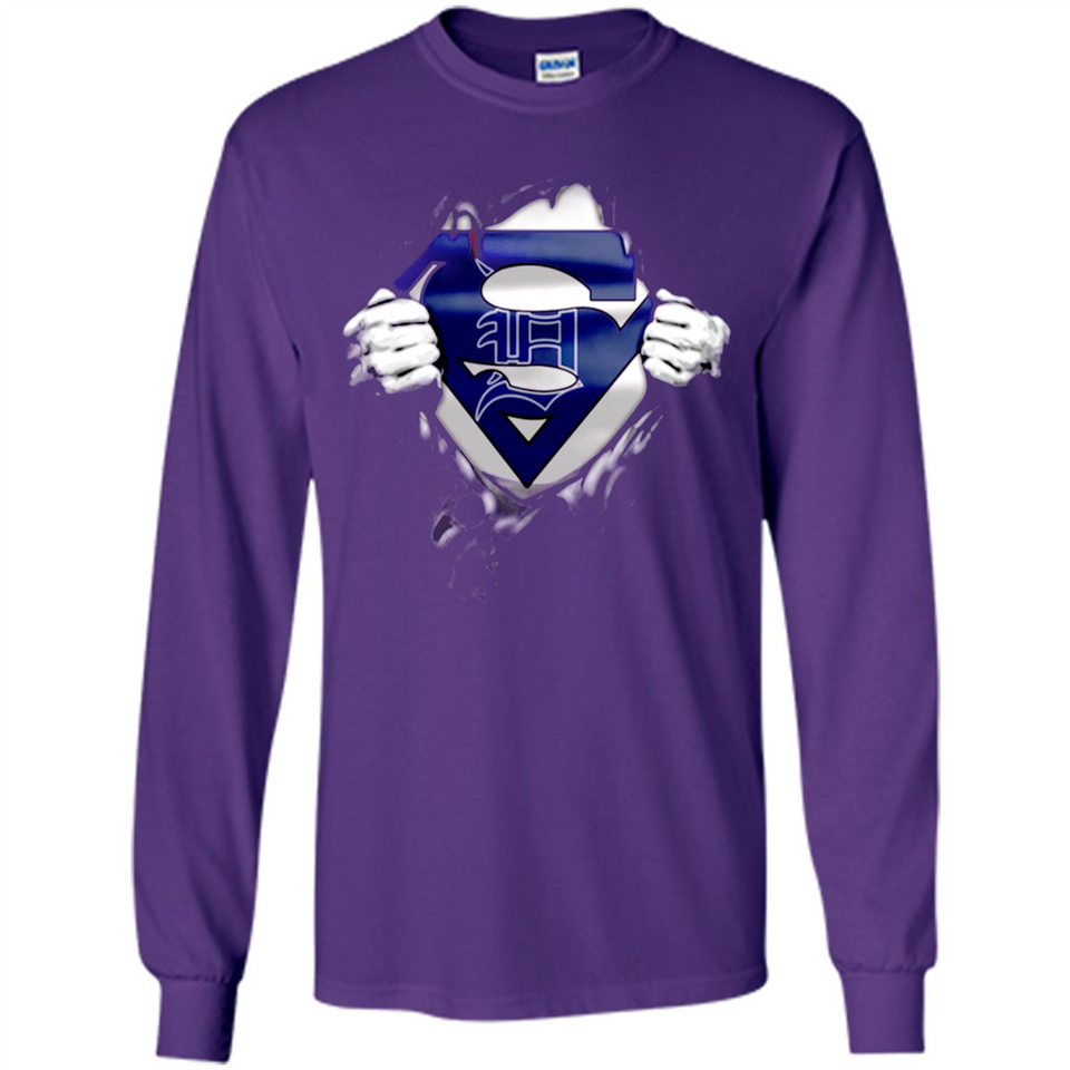 Detroit Tigers And Superman Fans - Long Sleeve T-Shirt