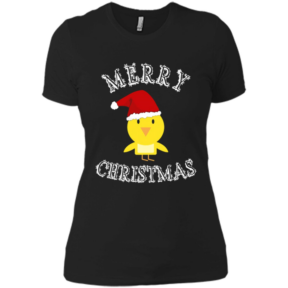 Bird Santa Merry Christmas T-Shirt - Birds Watchers Xmas - Ladies' Boyfriend T-Shirt