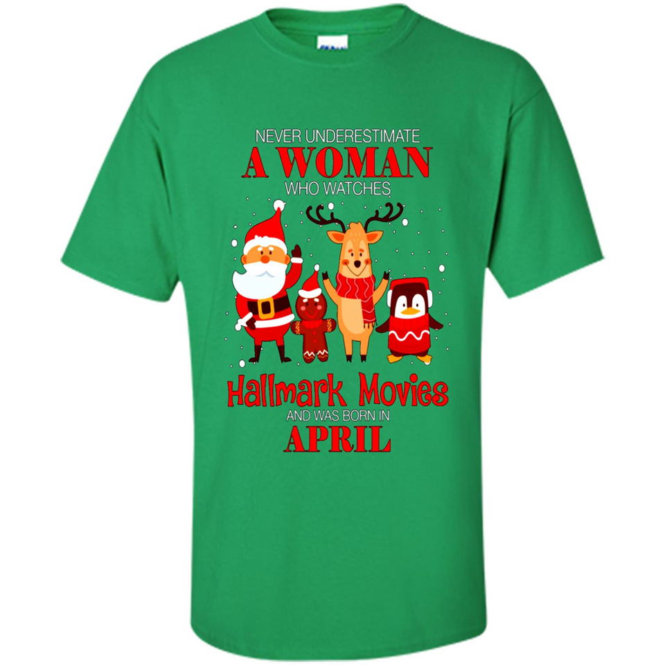Never Underestimate An April Woman Watches Hallmark Movies Sweatshirt PINGPONG