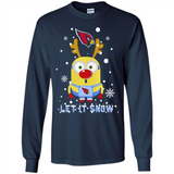 Minion Arizona Cardinals Ugly Christmas Sweater Let it Snow - Long Sleeve T-Shirt