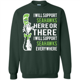 Shirt For Dr Seuss Cat And Seattle Seahawks Fans - Sweatshirt