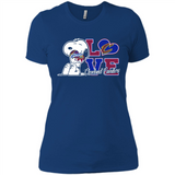 Snoopy loves NBA Cleveland Cavaliers - Ladies' Boyfriend T-Shirt