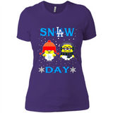 Snow Day Shirt For Los Angeles Dodgers Vs Minion Fans pingpong
