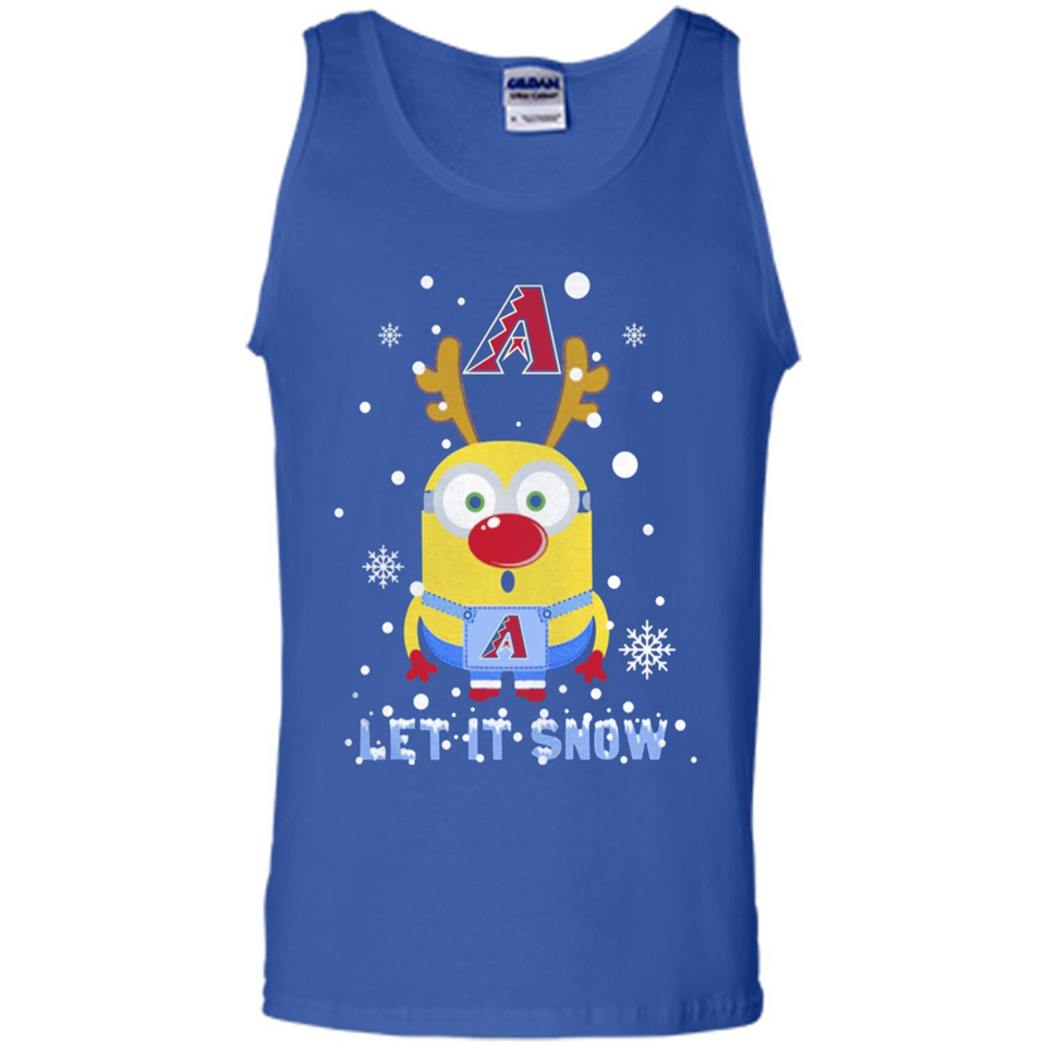 Minion Arizona Diamondbacks Ugly Christmas Sweater Let it Snow - Tank Top