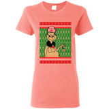 Grinch Nurse Ugly Christmas Sporty T-Shirt PINGPONG - Ladies Short-Sleeve
